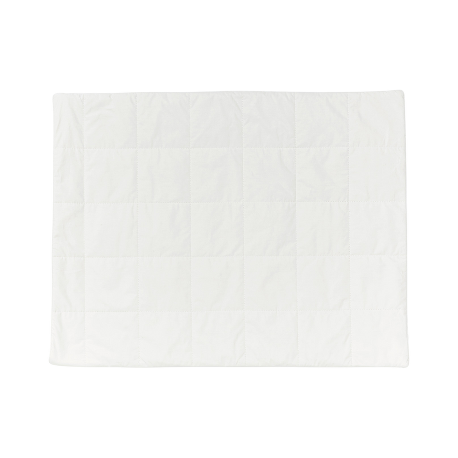 Flat lay of Silk Lined Pillow Protector in white by SmartSilk