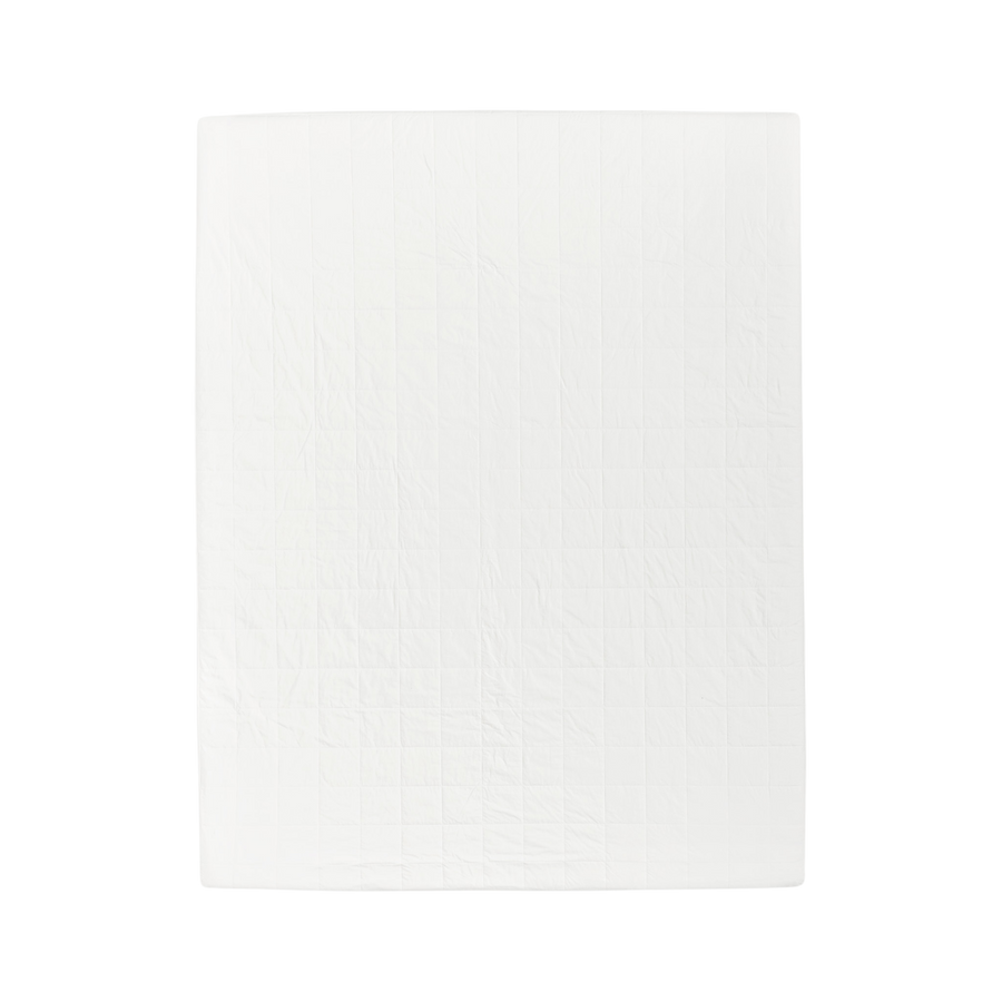 Flat lay of Silk Lined Mattress Protector in white by SmartSilk